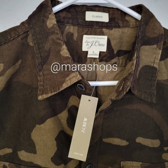 J. CREW Camo Corduroy Workshirt - Picture 7 of 8